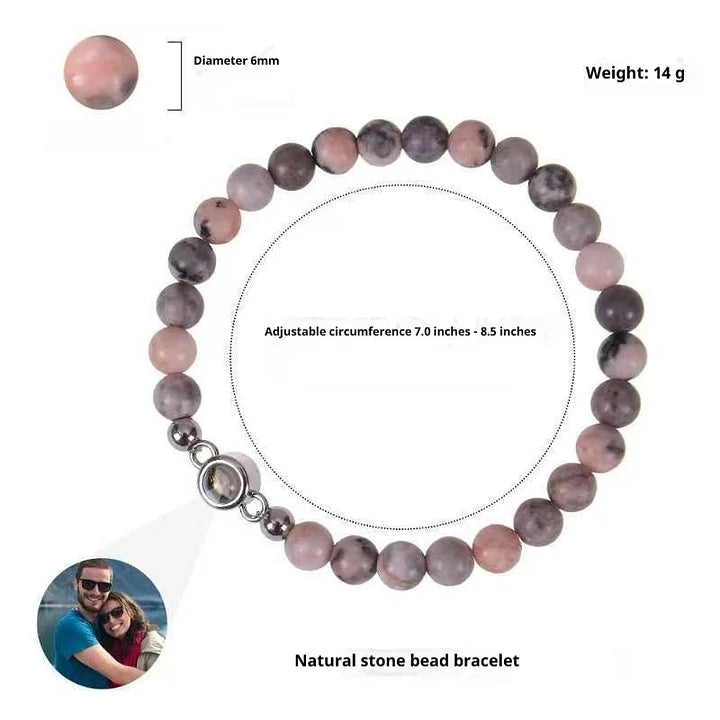 Photo Custom Projection Bracelet Natural Stone