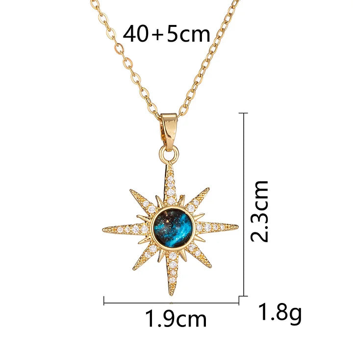 Starry Planet Necklace Titanium Steel Non fading Necklace