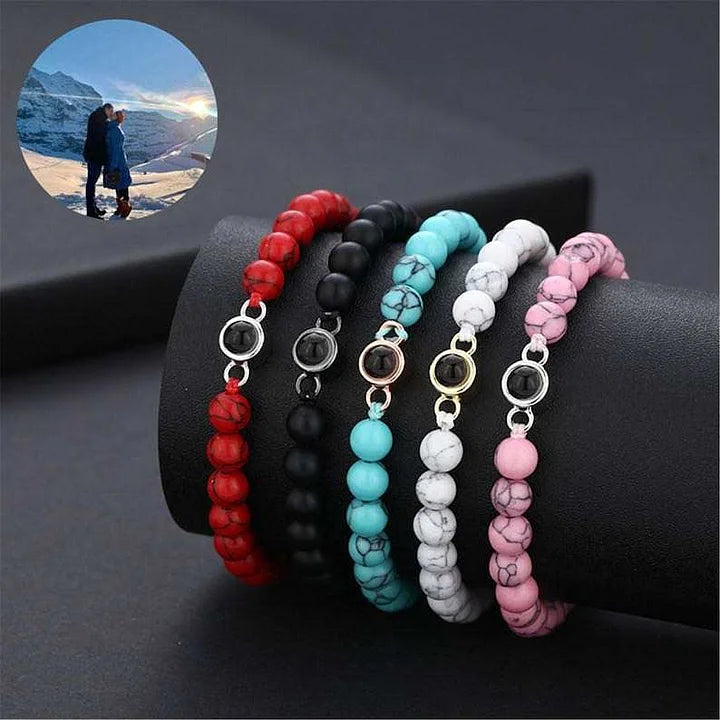 Photo Custom Projection Bracelet Natural Stone