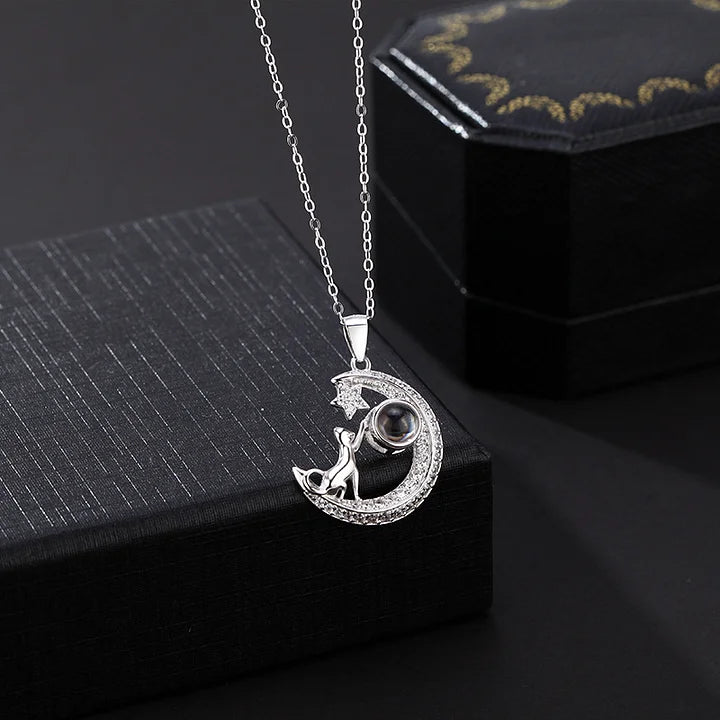 S925 Sterling Silver Photo Custom Projection Necklace